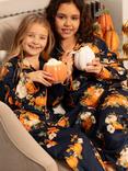 Minijammies Kids' Pumpkin Print Pyjama Set, Navy