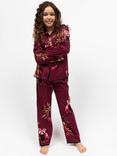 Minijammies Kids' Yasmin Panda Print Pyjama Set, Ox-blood