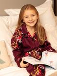 Minijammies Kids' Yasmin Panda Print Pyjama Set, Ox-blood