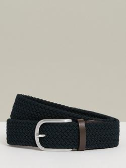 Reiss Elmont Woven Belt, Navy