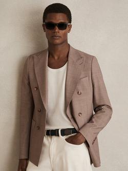 Reiss Elmont Woven Belt - view 2, Navy