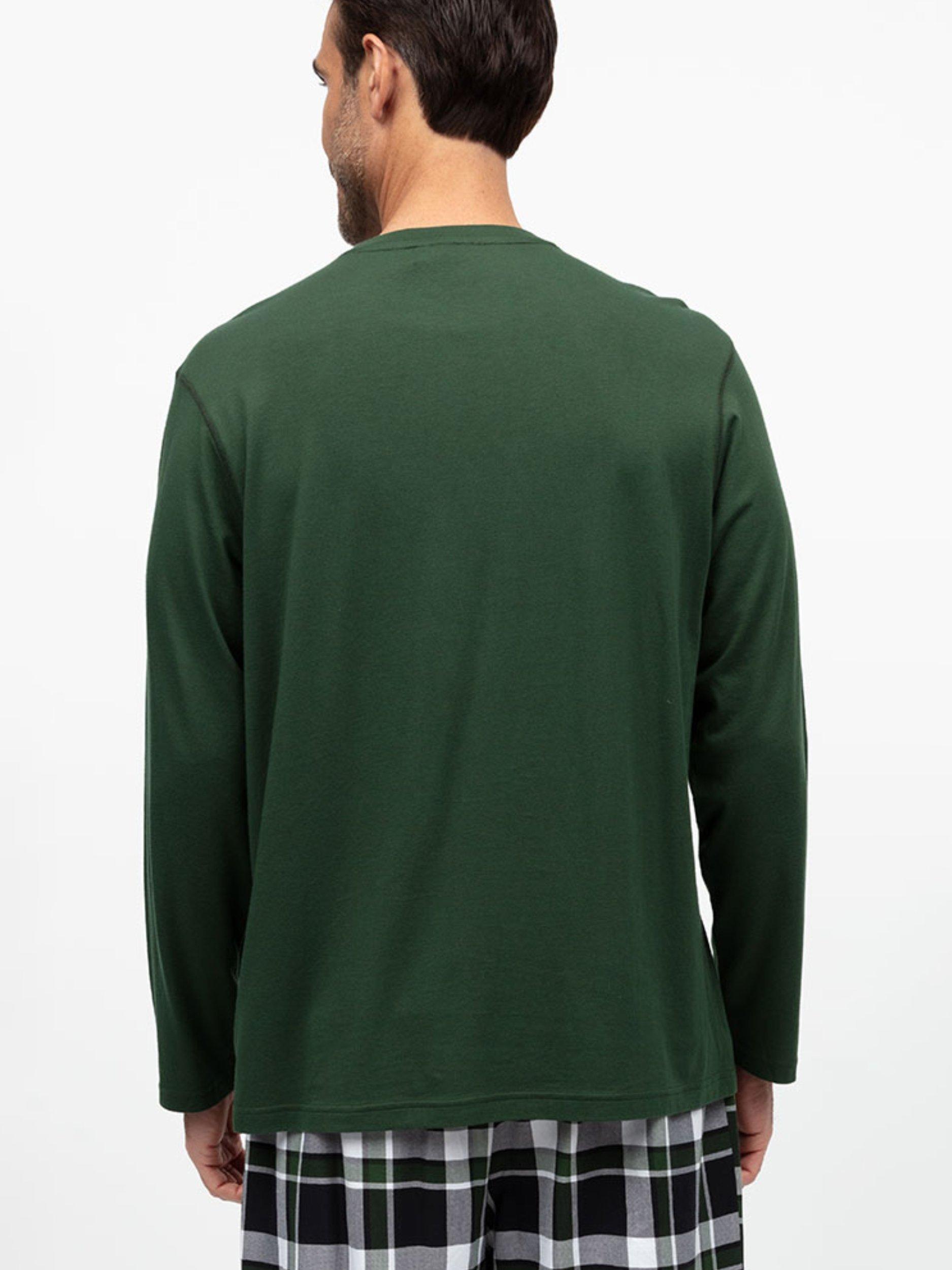 Product image 3 of 4, which shows Cyberjammies Cotton Blend Pyjama Top, Olive Green, S