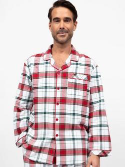 Cyberjammies Check Cotton Pyjama Top, Red