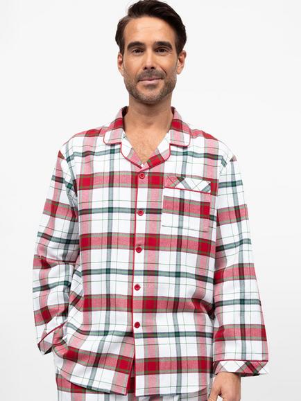 Cyberjammies Check Cotton Pyjama Top, Red