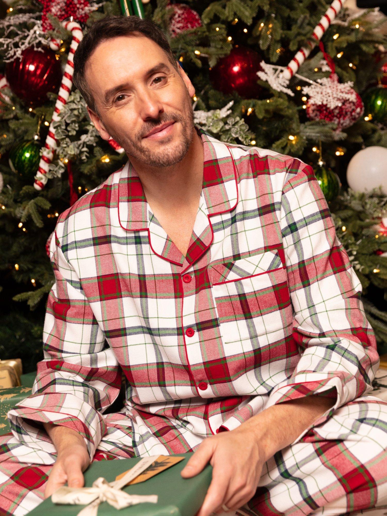 Product image 2 of 4, which shows Cyberjammies Check Cotton Pyjama Top, Red, S