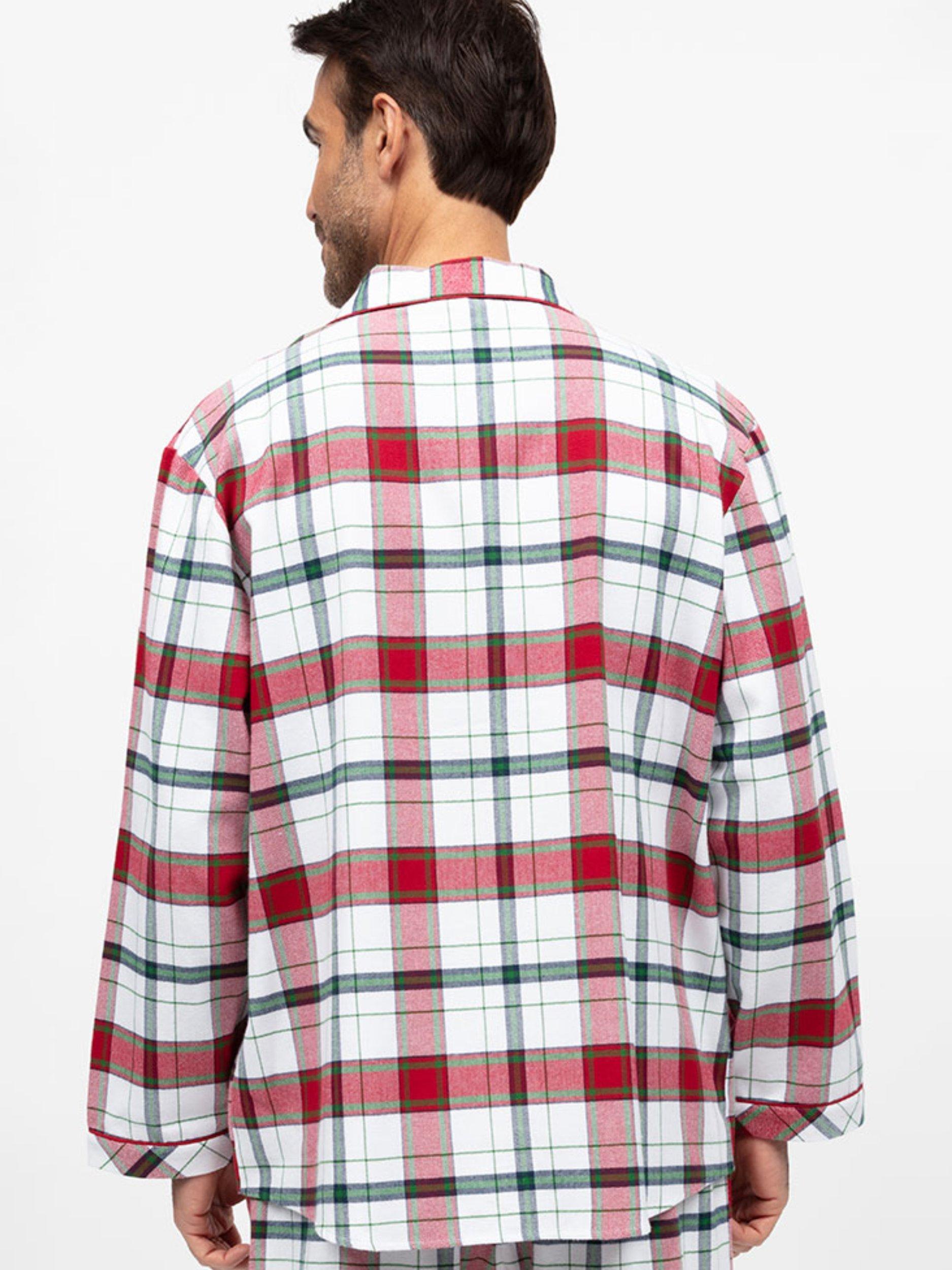 Product image 3 of 4, which shows Cyberjammies Check Cotton Pyjama Top, Red, S