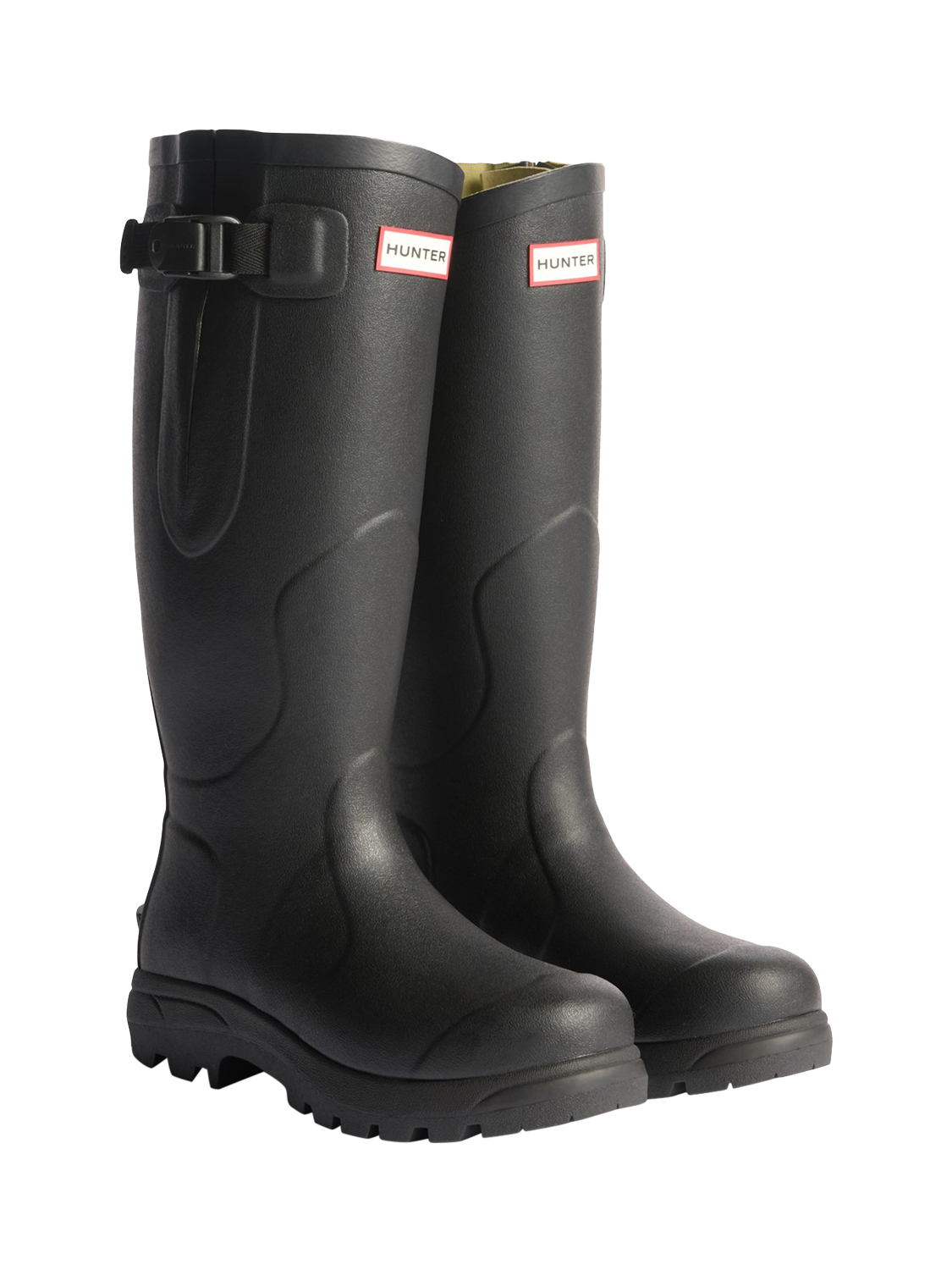 Product image 2 of 4, which shows Hunter Balmoral MK II Men's Side Adjustable Wellington Boots, Black, 8