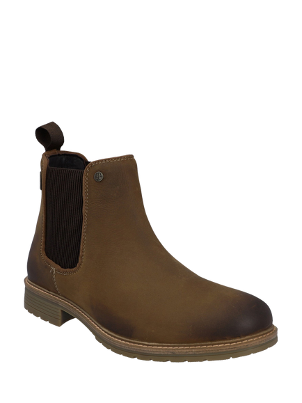 Hunter Jura Leather Dealer Ankle Boots - view 2, Dark Tan