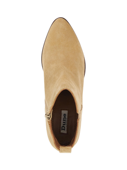 Dune London Parlure Suede Cropped Western Ankle Boots - view 2, Sand