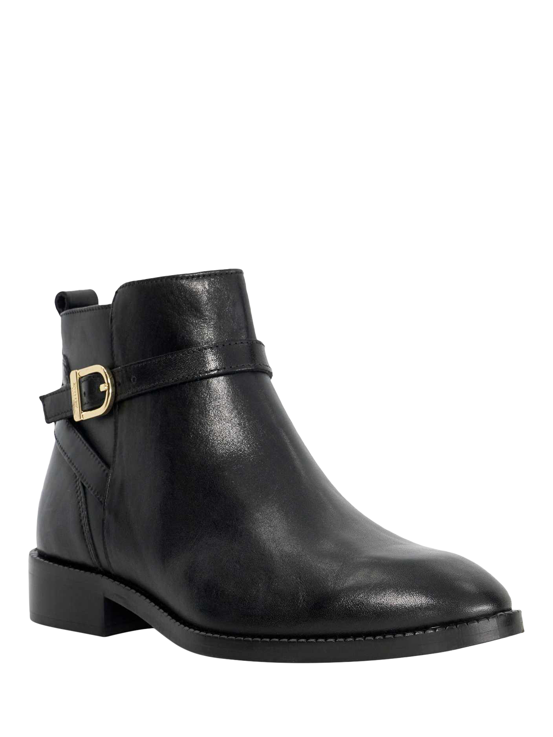 Product image 3 of 5, which shows Dune London Pemma Leather Ankle Boots, Black, EU36