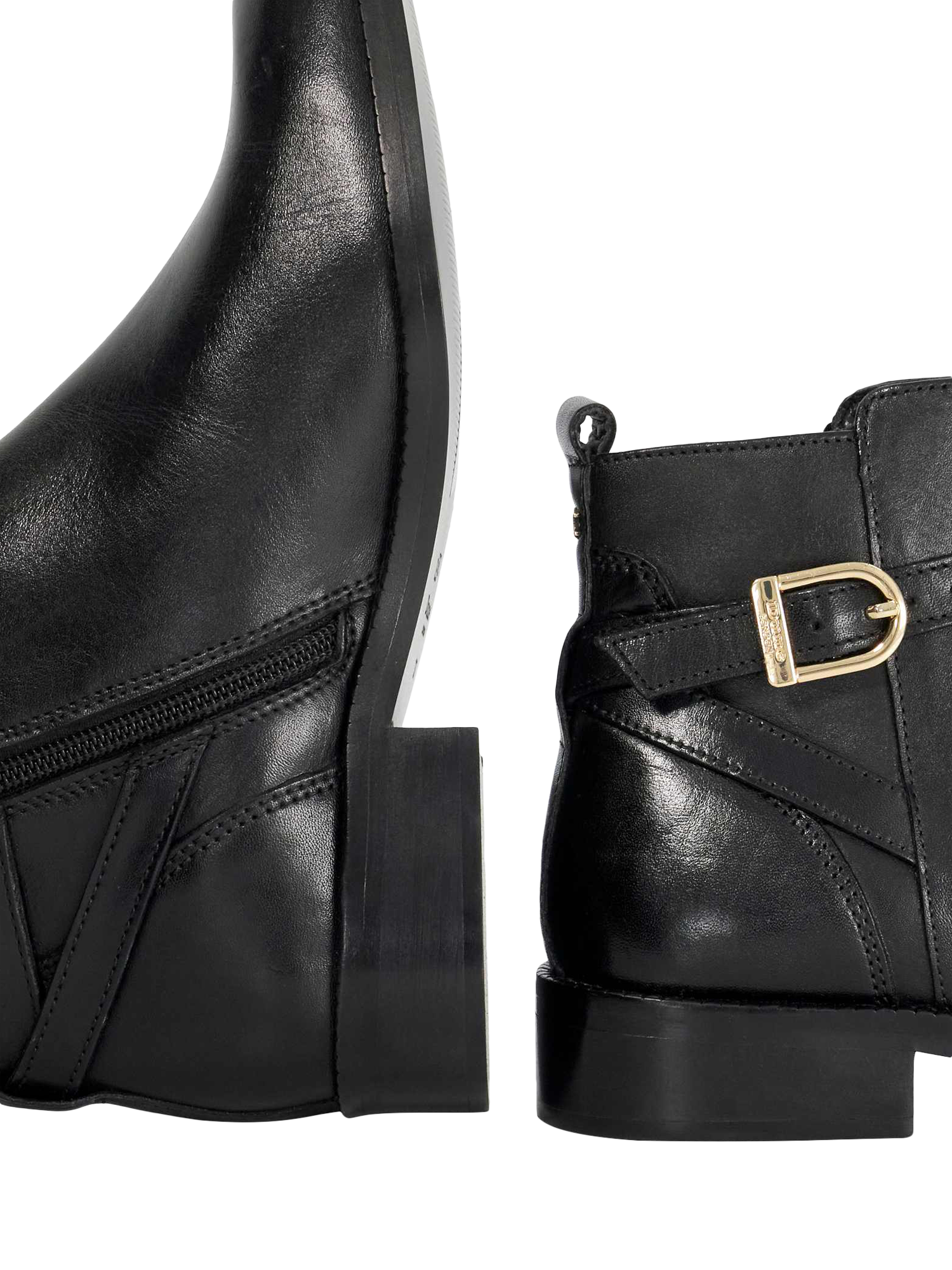 Product image 5 of 5, which shows Dune London Pemma Leather Ankle Boots, Black, EU36