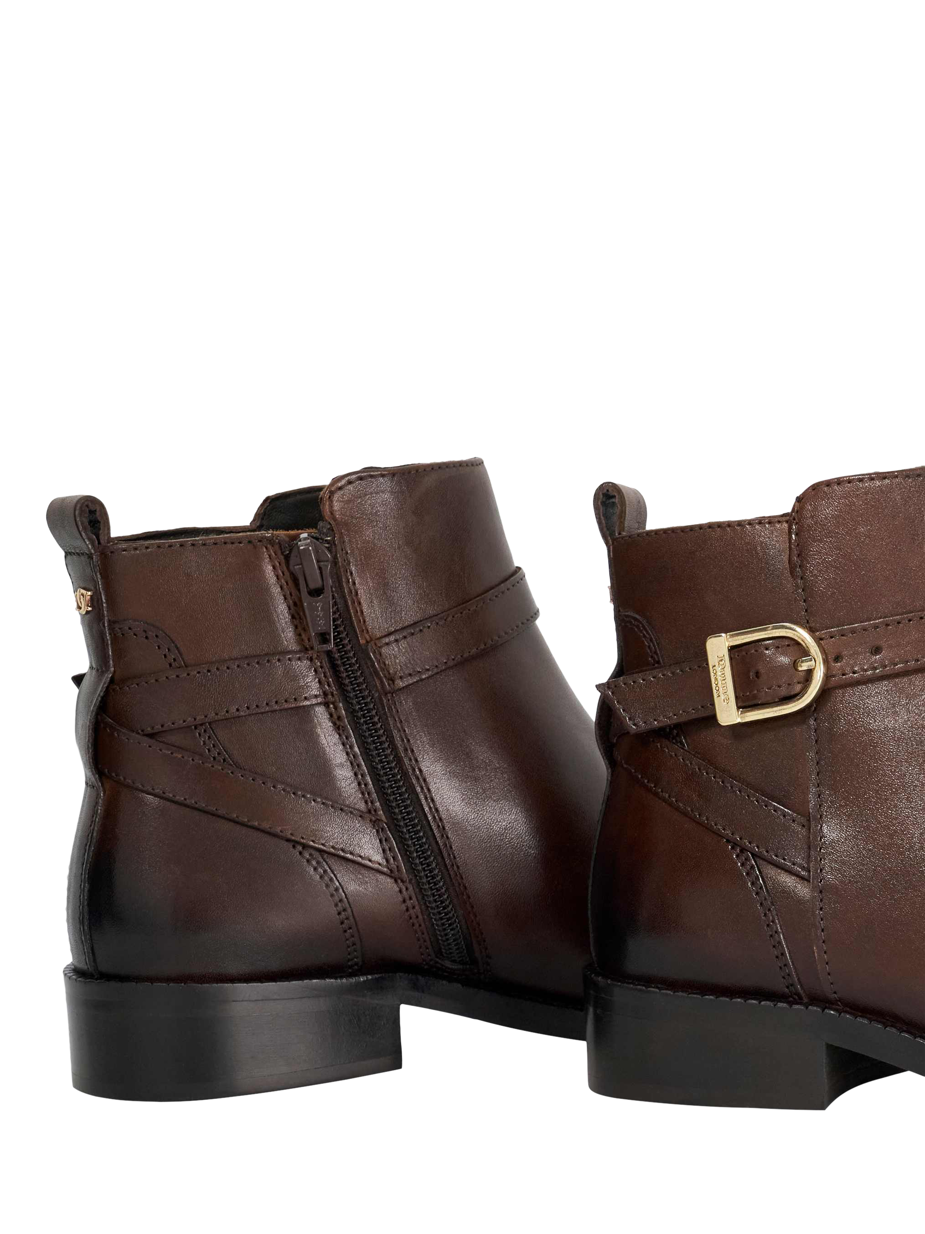 Product image 5 of 5, which shows Dune London Pemma Leather Ankle Boots, Brown, EU36