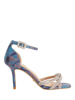 Dune London Mirror Two Part Stiletto Heel Sandals, Teal, Teal