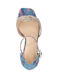 Dune London Mirror Two Part Stiletto Heel Sandals, Teal