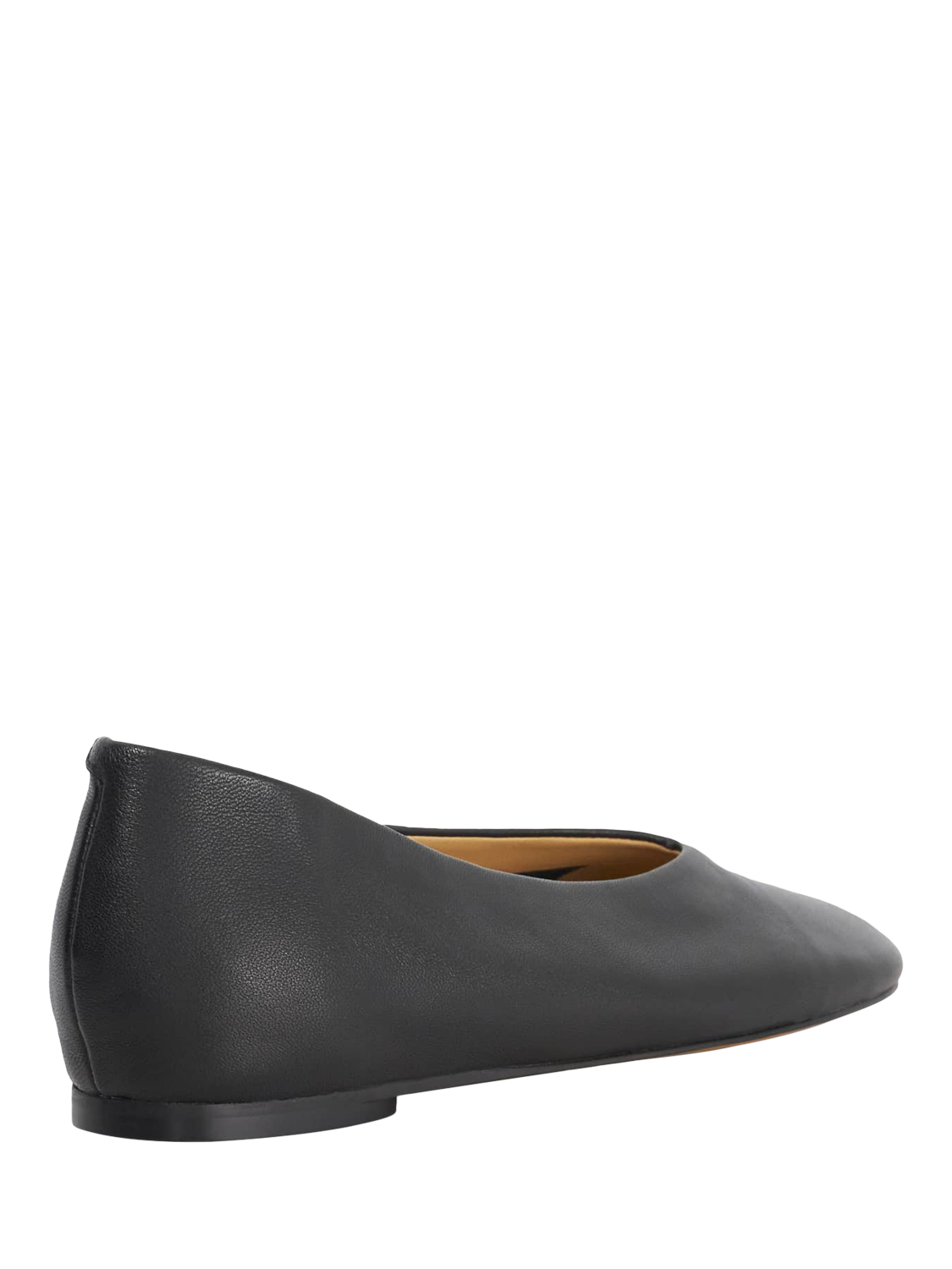 Product image 4 of 5, which shows Dune London High Cut Leather Ballet Pumps, Black, EU36