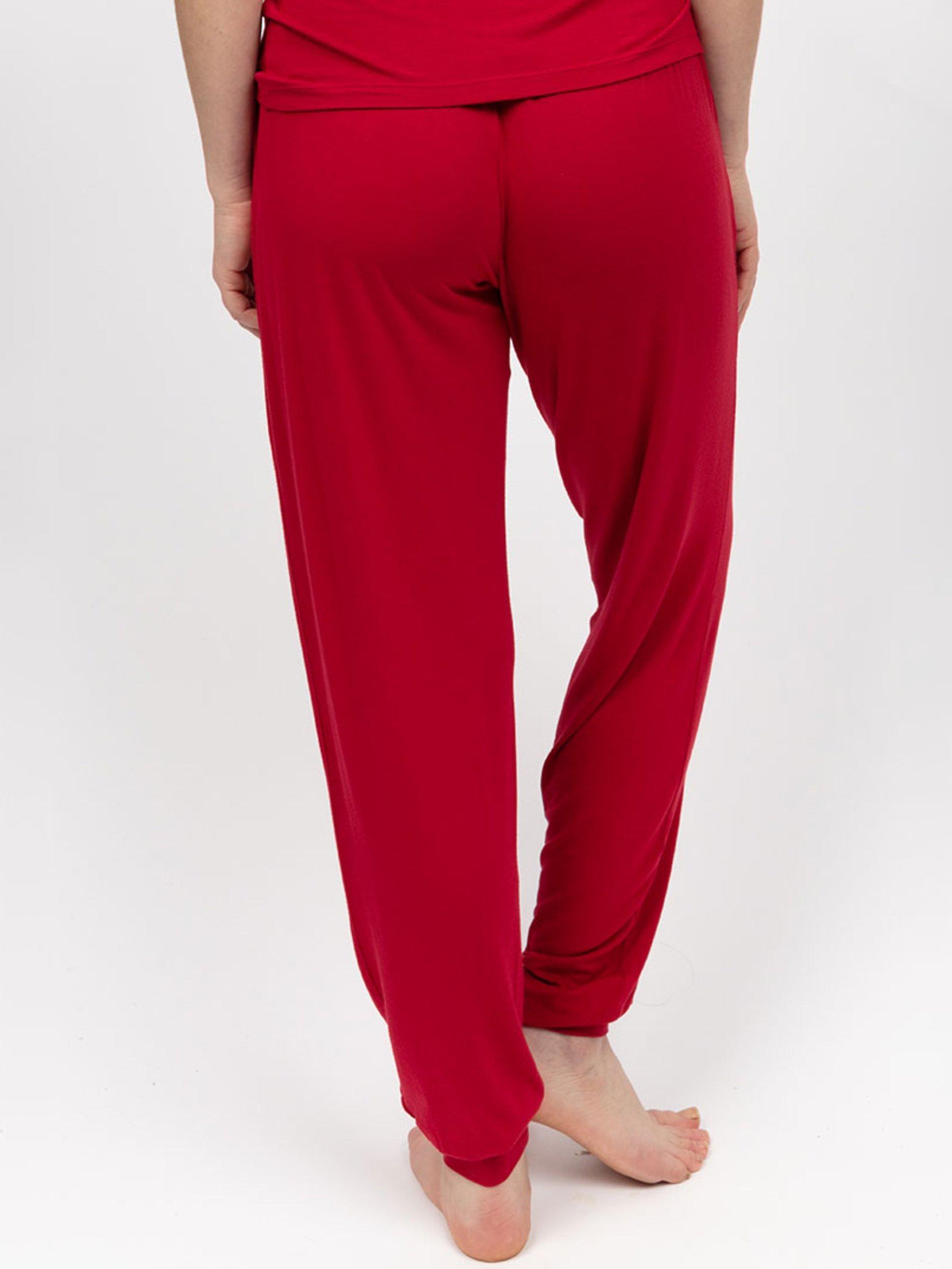 Product image 3 of 4, which shows Cyberjammies Jersey Pyjama Bottoms, Red, 6