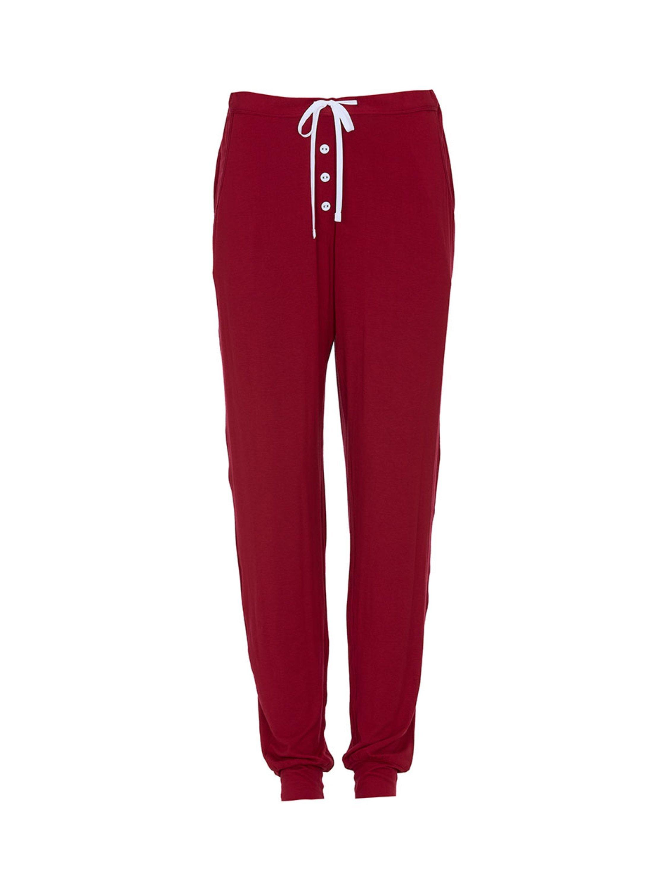 Product image 4 of 4, which shows Cyberjammies Jersey Pyjama Bottoms, Red, 6