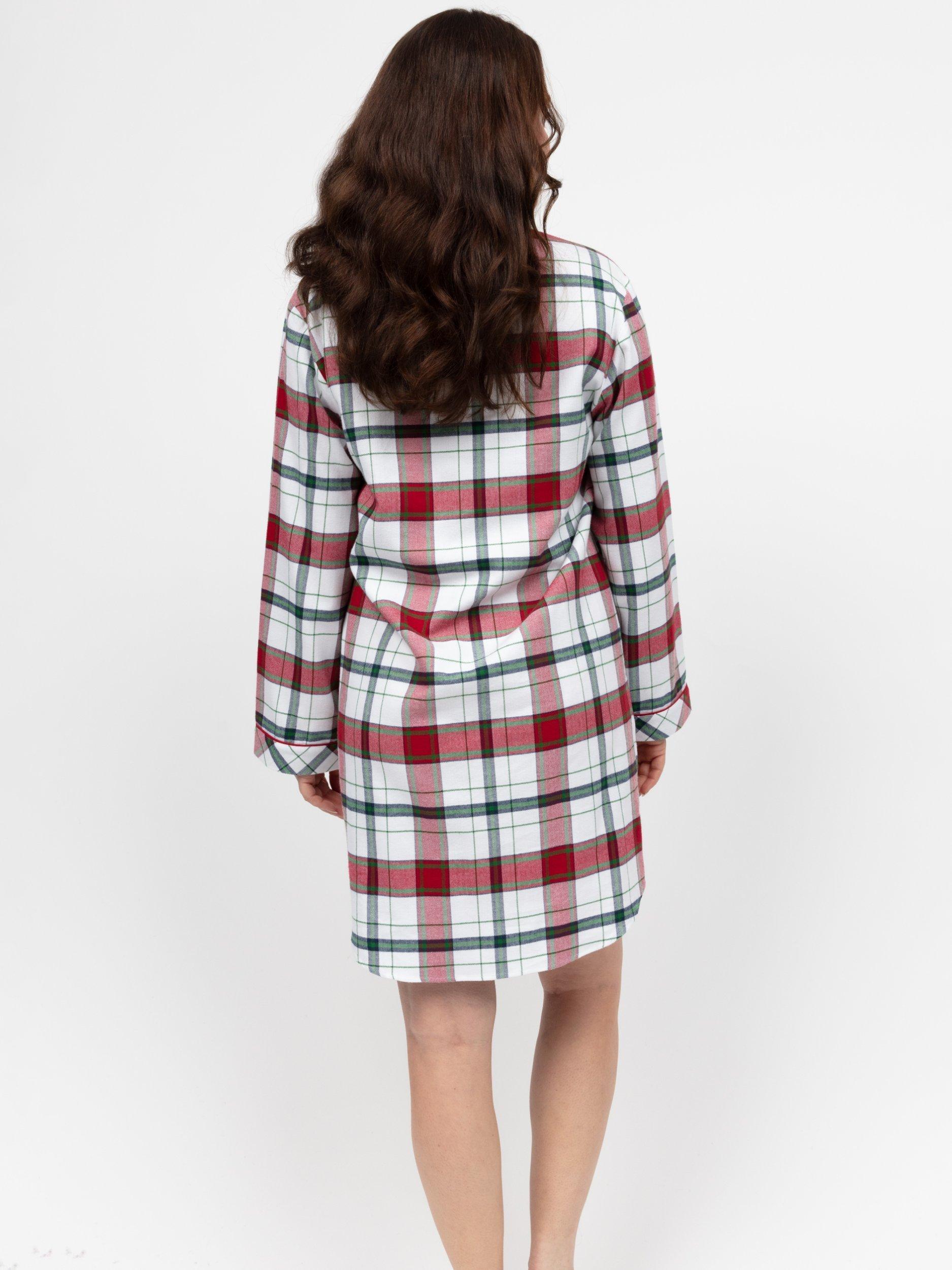 Product image 3 of 4, which shows Cyberjammies Brushed Check Nightshirt, Red, 6