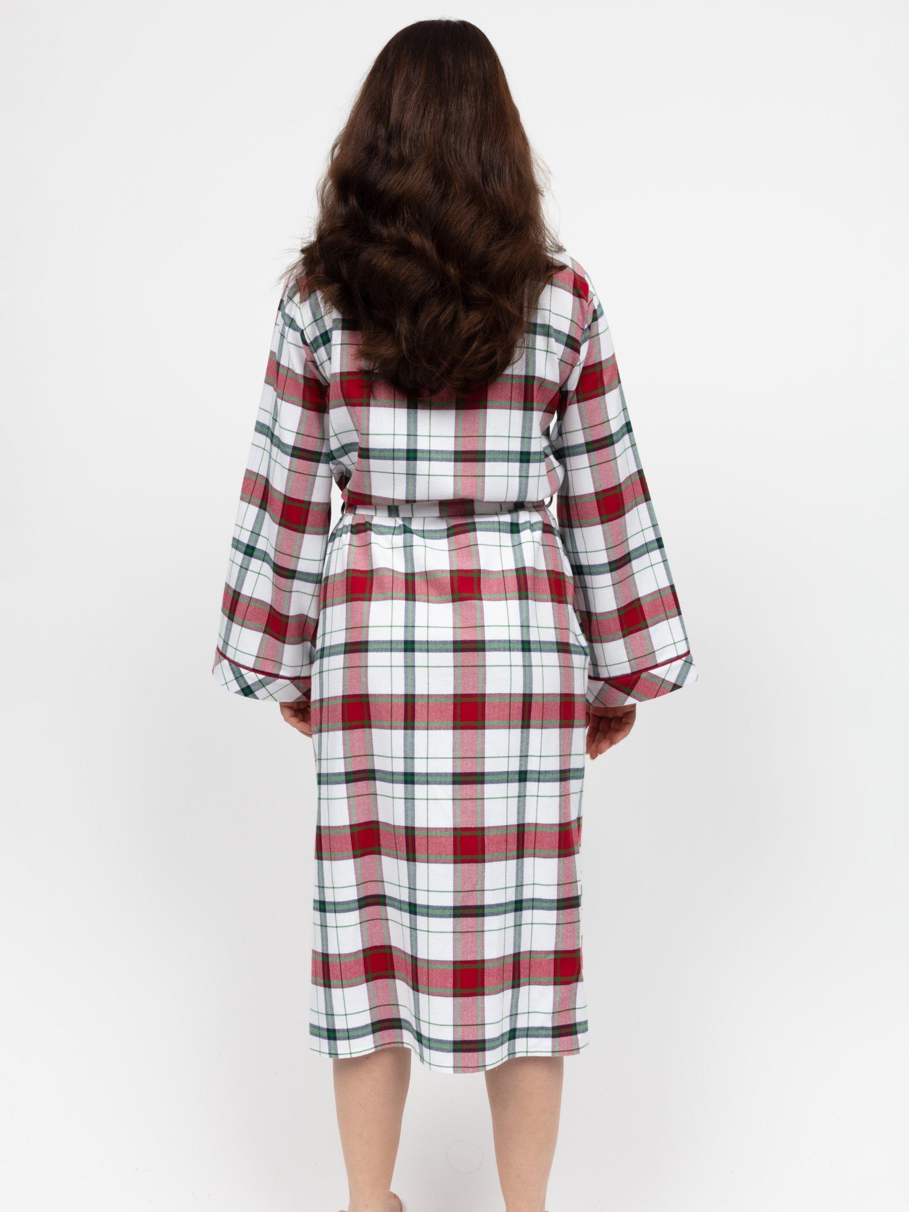 Product image 2 of 3, which shows Cyberjammies Brushed Check Dressing Gown, Red, 6