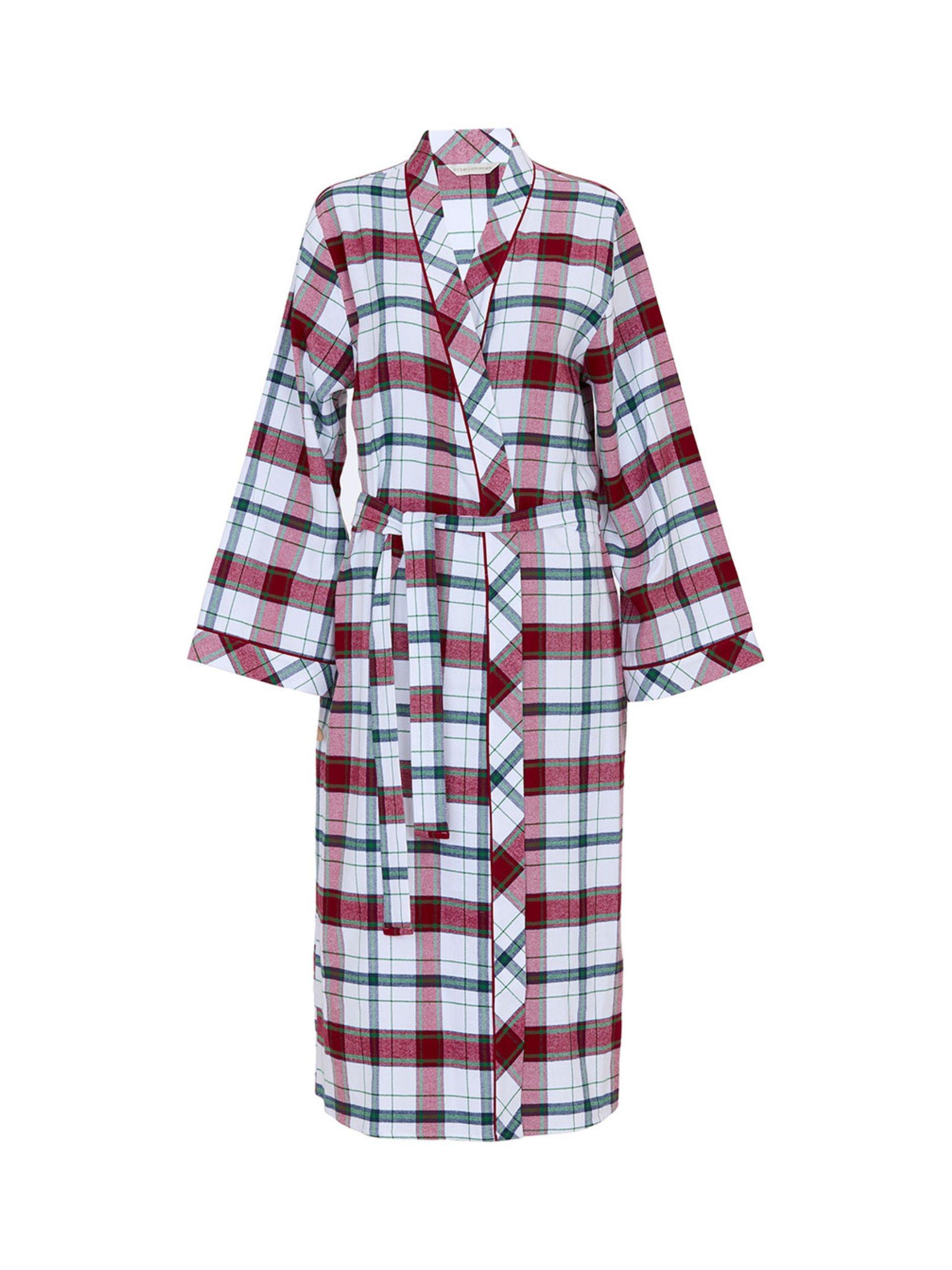 Product image 3 of 3, which shows Cyberjammies Brushed Check Dressing Gown, Red, 6