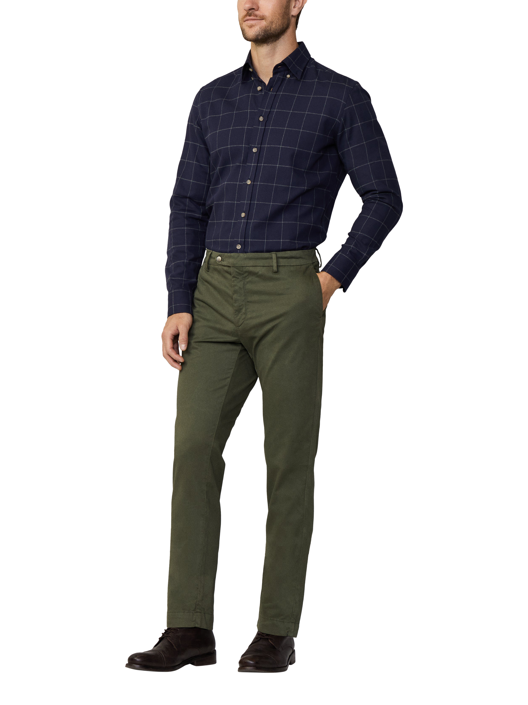Product image 1 of 7, which shows Hackett London Slim Fit Chinos, Khaki, 30L