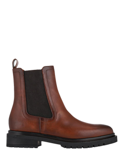 Jones Bootmaker Kefalonia Leather Chelsea Boots, Black, Brown