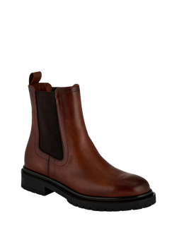 Jones Bootmaker Kefalonia Leather Chelsea Boots, Black - view 2, Brown