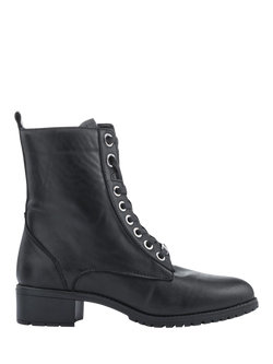 Jones Bootmaker Maura Leather Lace Up Ankle Boots, Black, Black