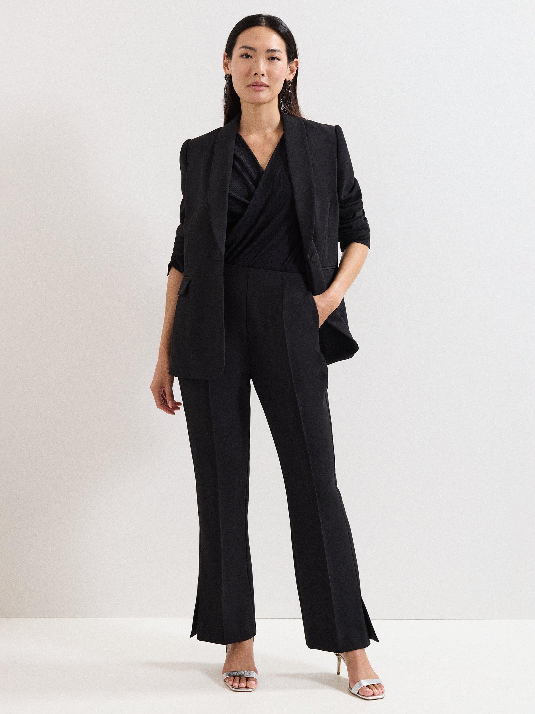 Product image 3 of 9, which shows Phase Eight Stasia Tuxedo Jacket, Black, 6