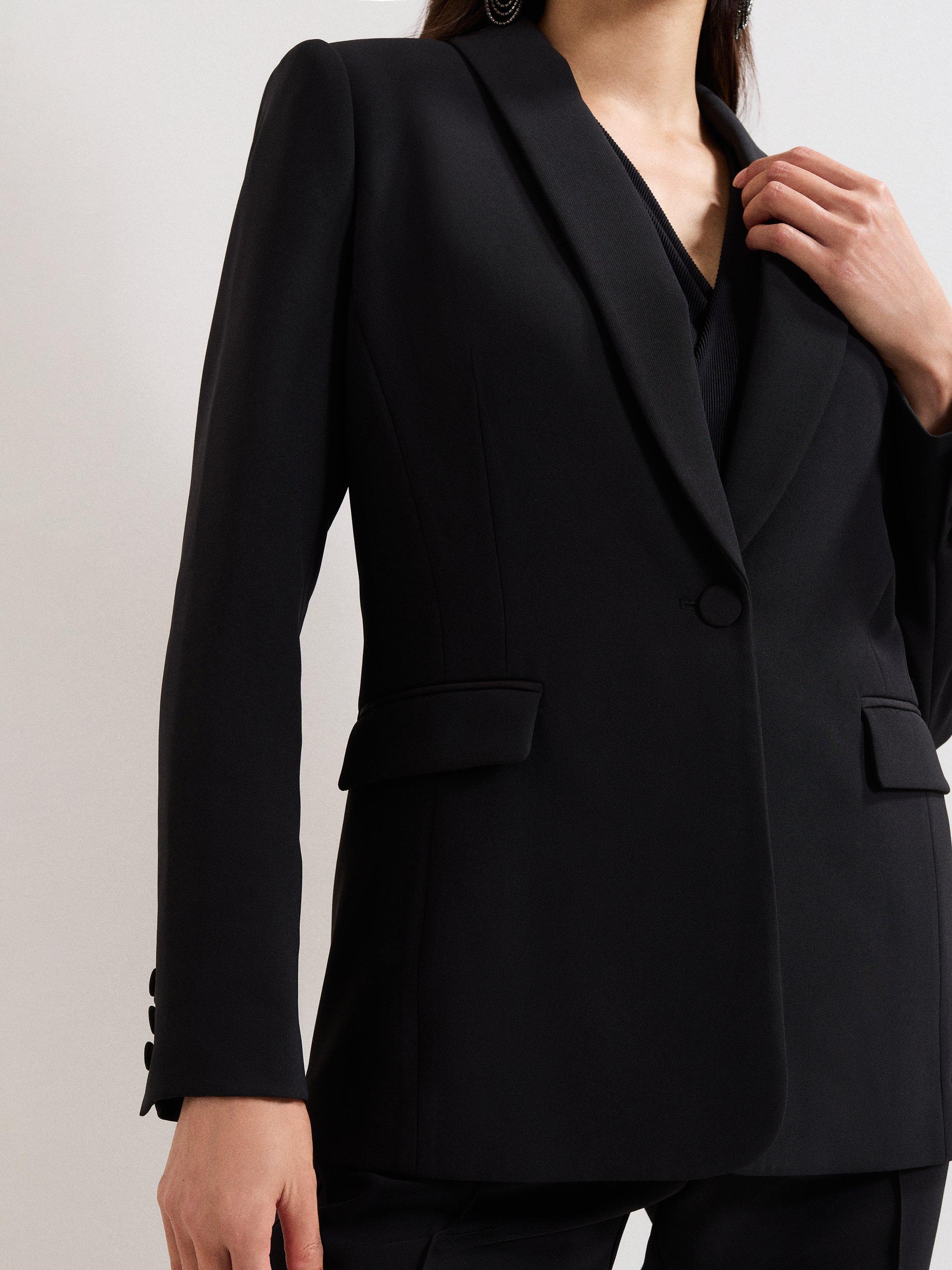 Product image 7 of 9, which shows Phase Eight Stasia Tuxedo Jacket, Black, 6