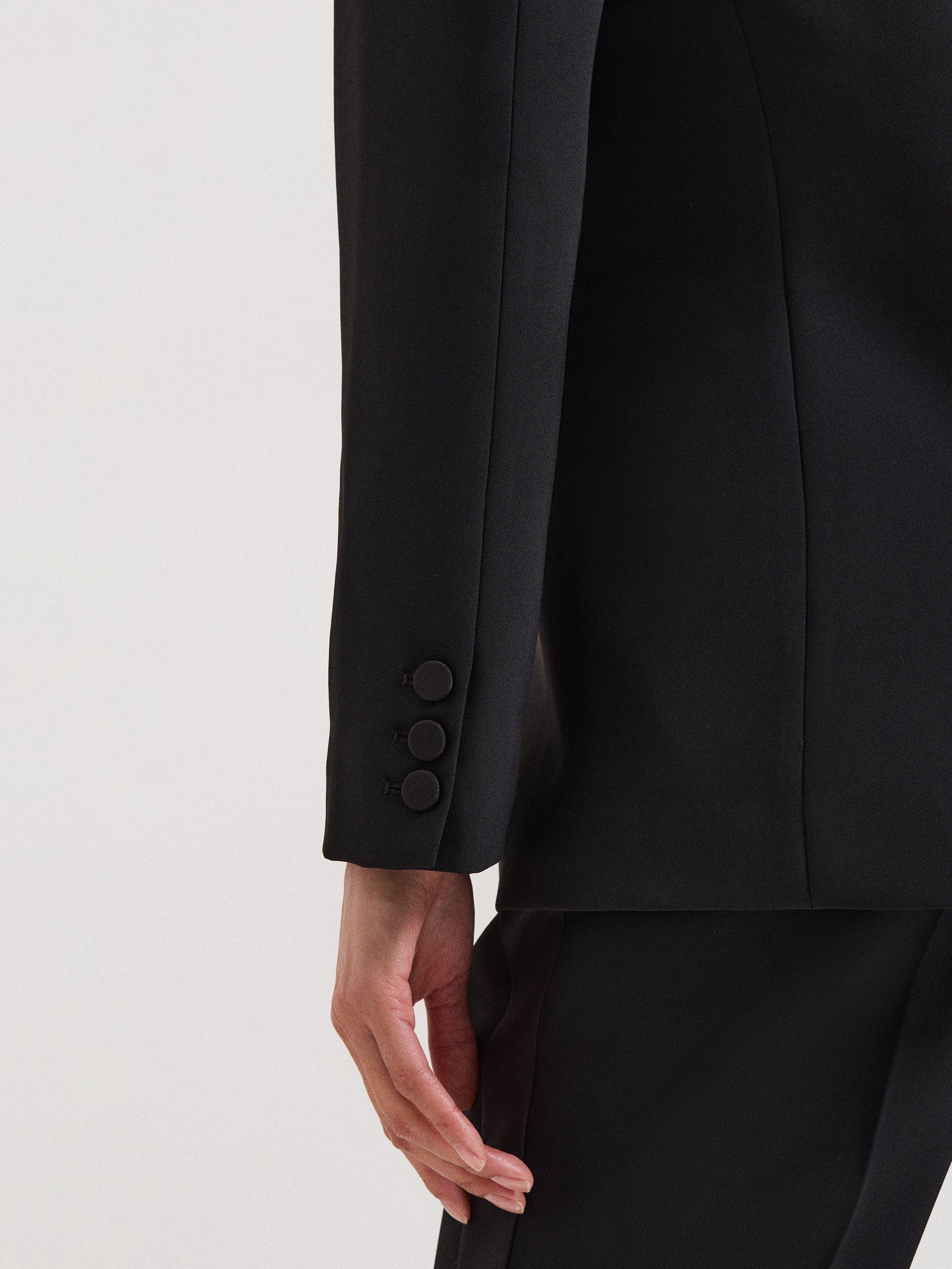 Product image 8 of 9, which shows Phase Eight Stasia Tuxedo Jacket, Black, 6
