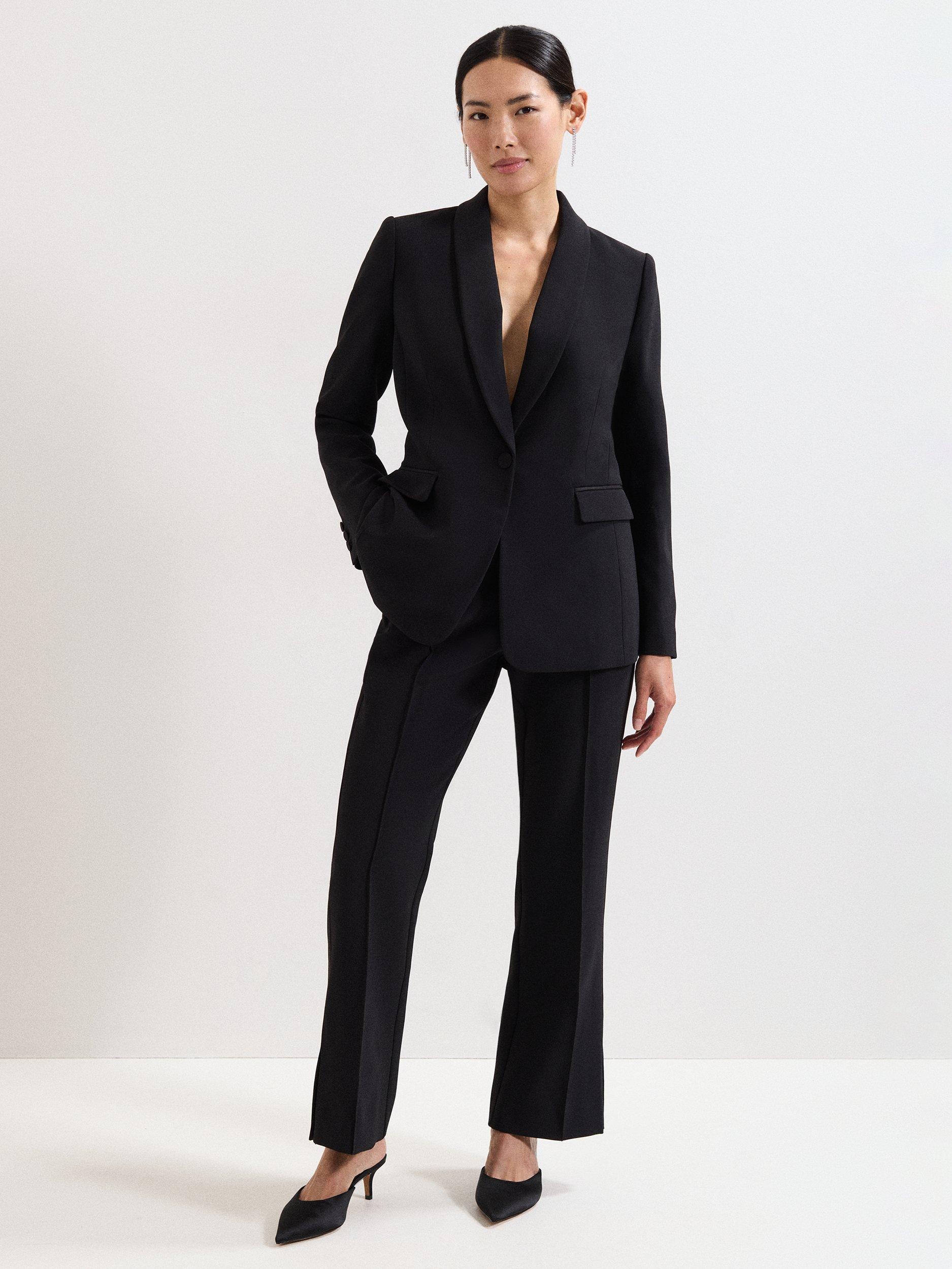 Product image 9 of 9, which shows Phase Eight Stasia Tuxedo Jacket, Black, 6