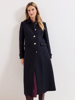 Phase Eight Aurelie Wool Blend Coat, Navy, Navy