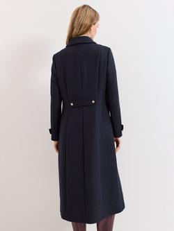 Phase Eight Aurelie Wool Blend Coat, Navy - view 2, Navy