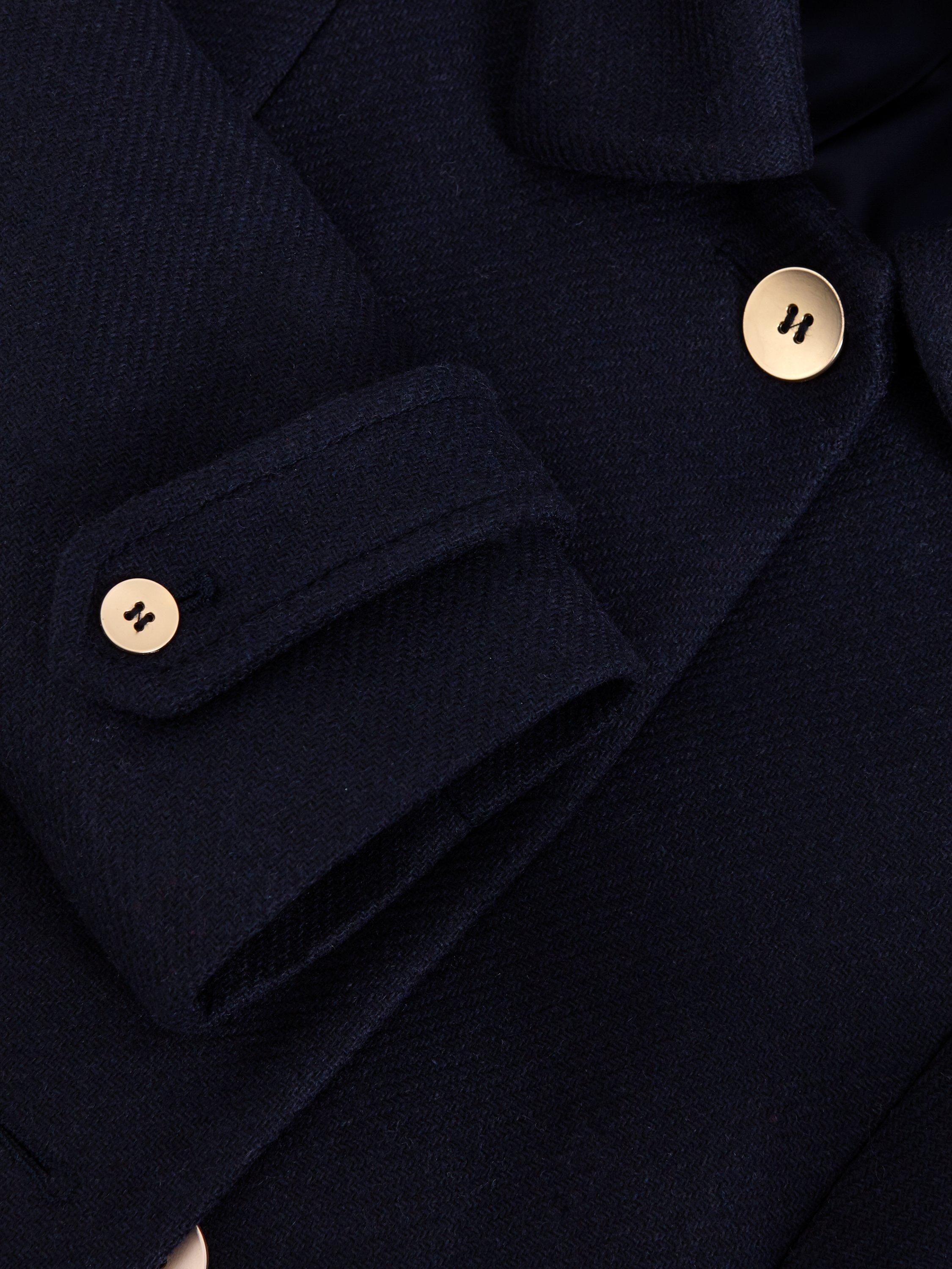 Product image 6 of 10, which shows Phase Eight Aurelie Wool Blend Coat, Navy, 8