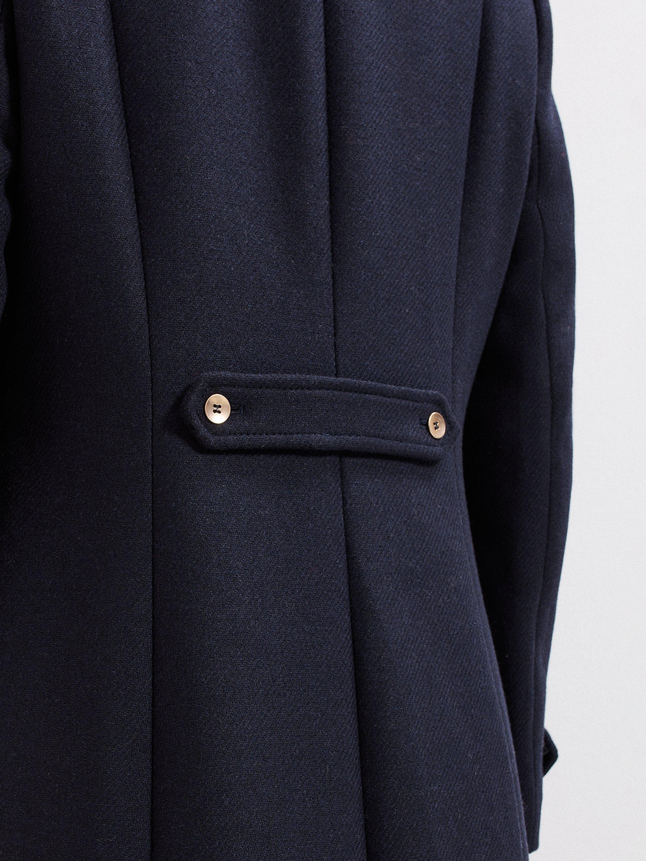 Product image 8 of 10, which shows Phase Eight Aurelie Wool Blend Coat, Navy, 8