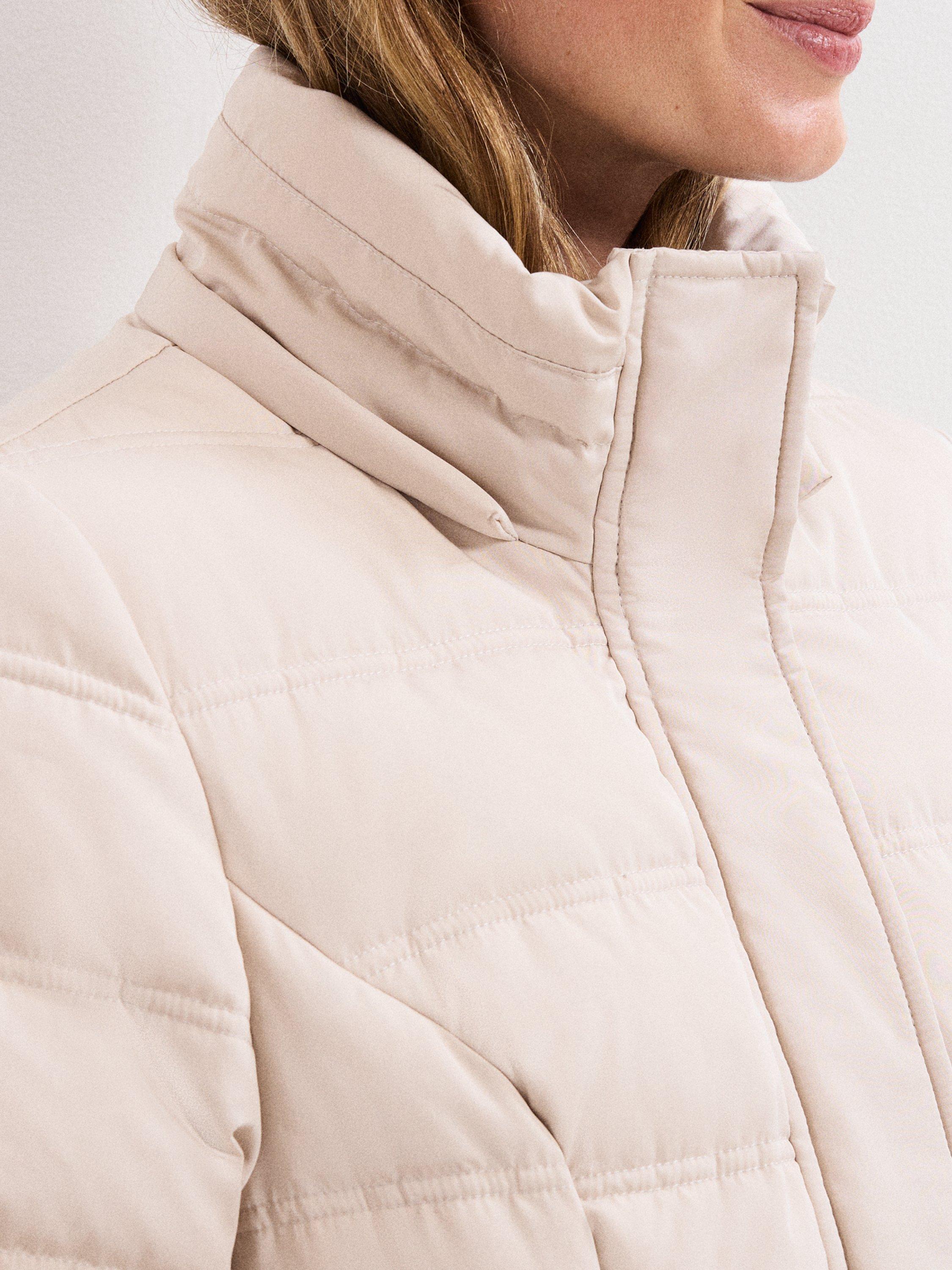 Product image 9 of 9, which shows Phase Eight Dixie Midi Puffer Coat, Cream, 20