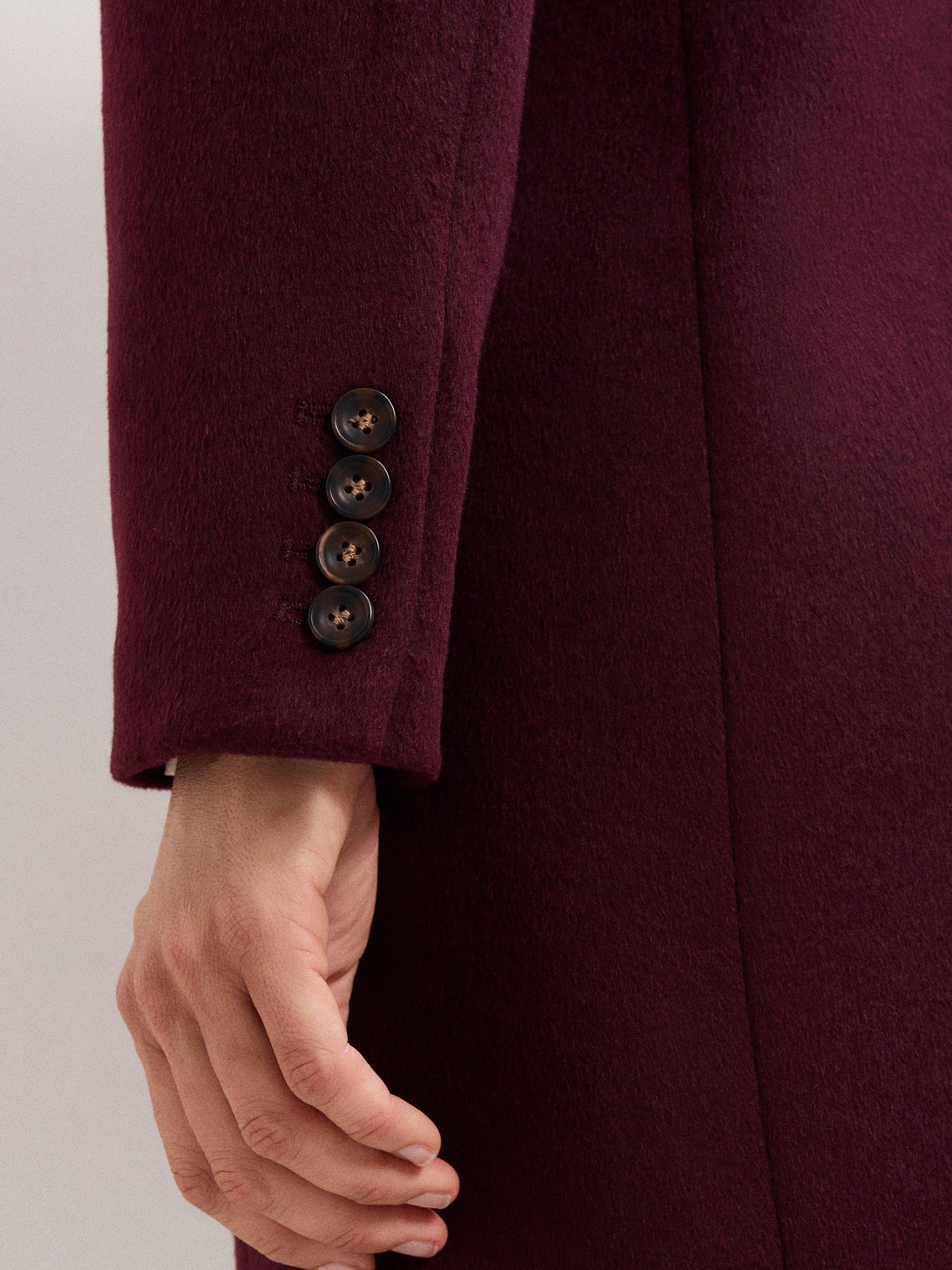 Product image 8 of 10, which shows Phase Eight Lydia Wool Rich Coat, Burgundy, 8