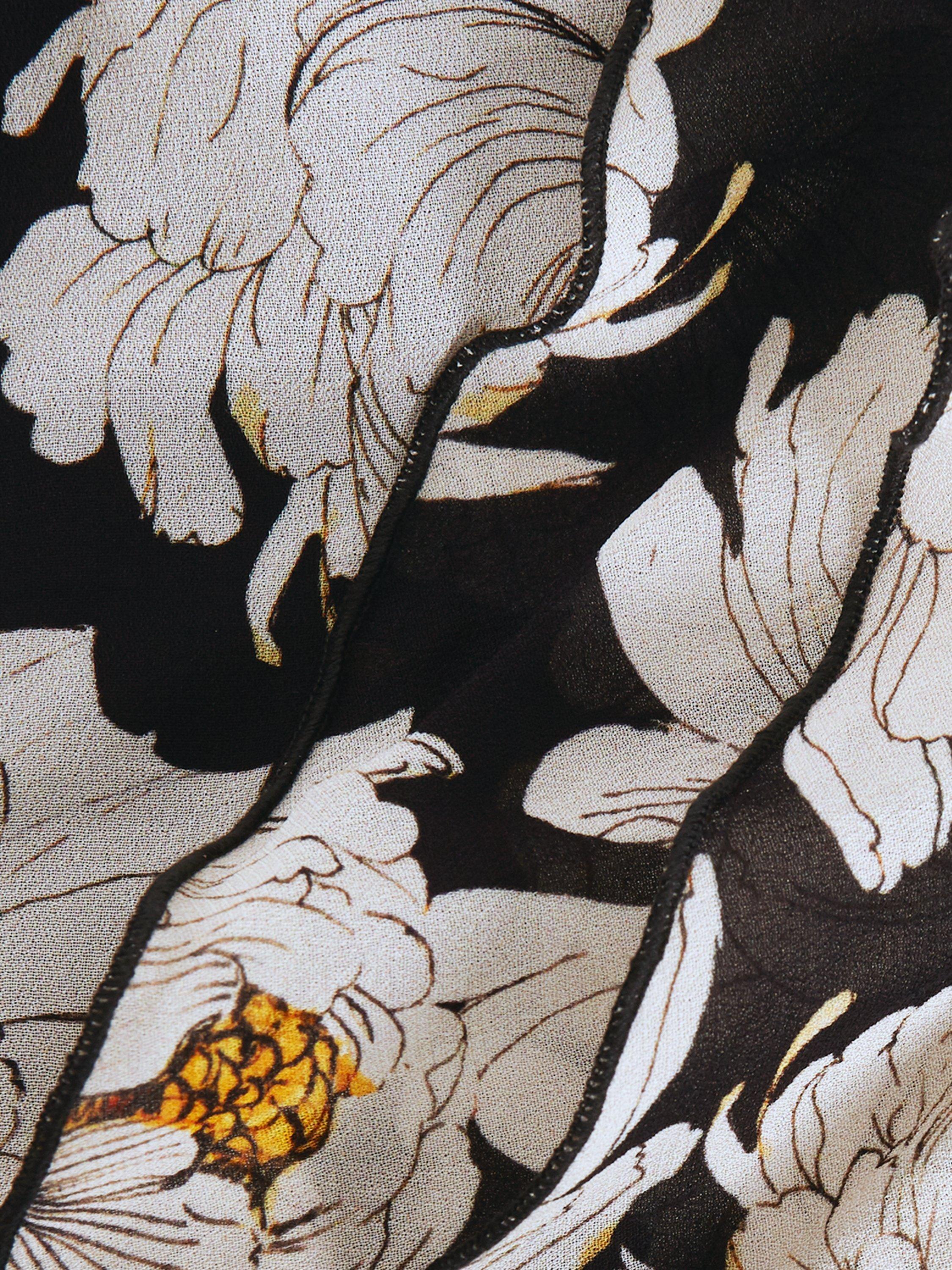 Product image 6 of 9, which shows Phase Eight Eva Floral Ruffle Maxi Dress, Multi, 6