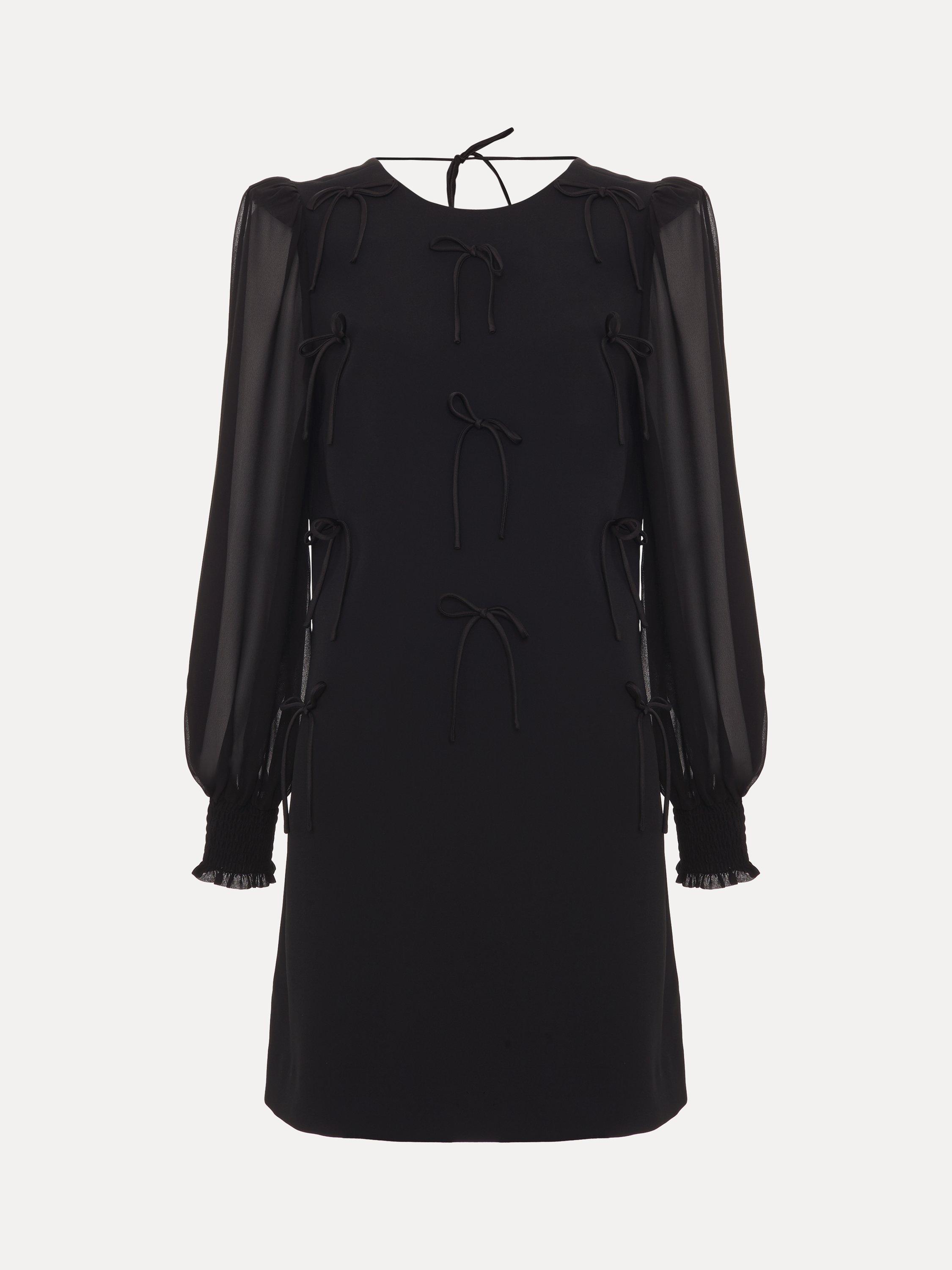 Product image 5 of 10, which shows Phase Eight Jamie Bow Mini Dress, Black, 6