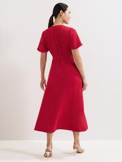 Phase Eight Julissa Wrap Midi Dress - view 2, Red