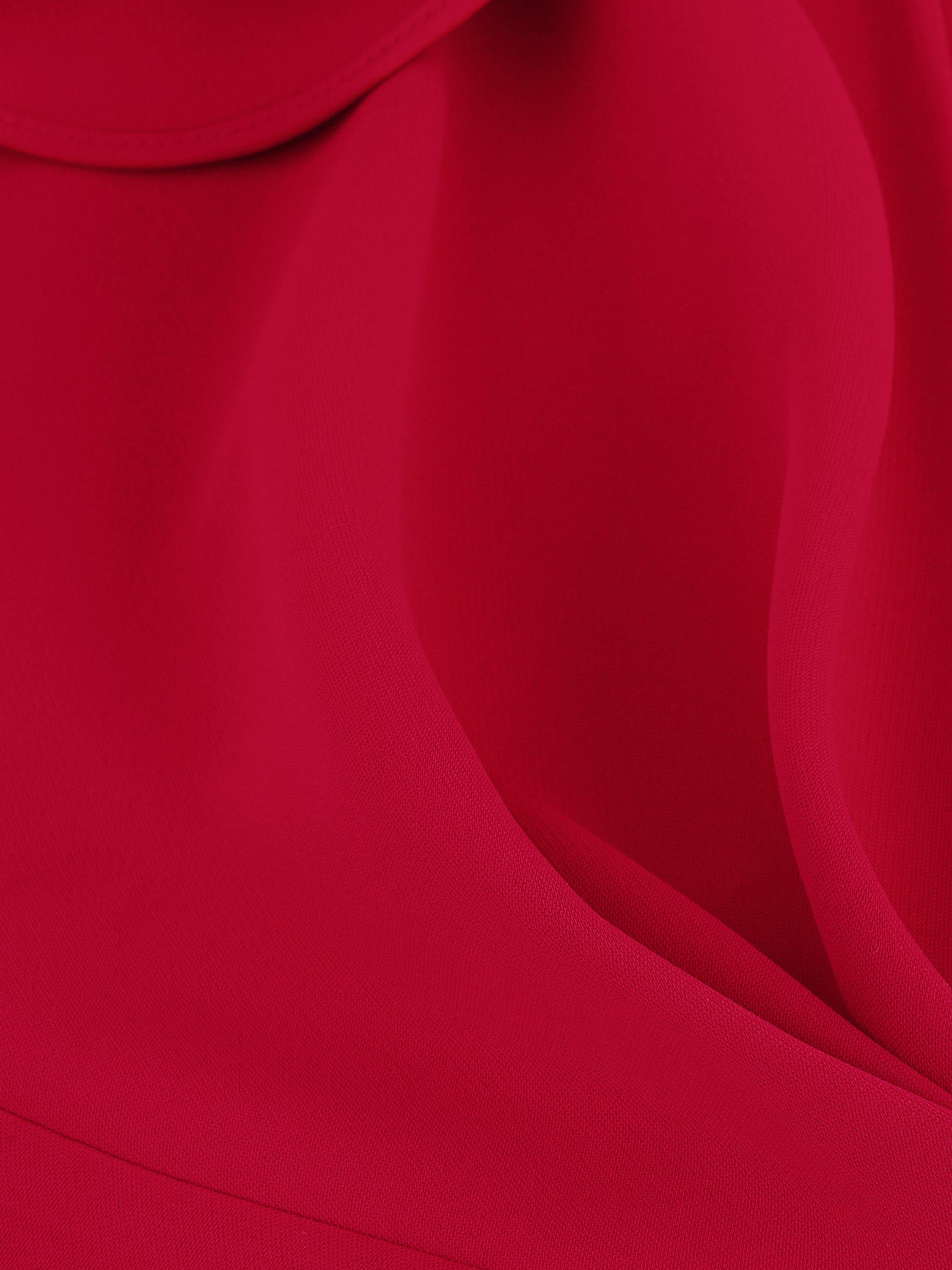 Product image 6 of 8, which shows Phase Eight Julissa Wrap Midi Dress, Red, 6