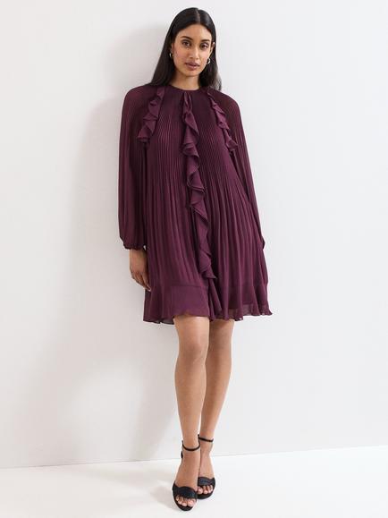 Phase Eight Layla Swing Mini Dress, Burgundy