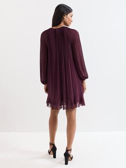 Phase Eight Layla Swing Mini Dress - view 2, Burgundy