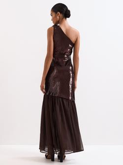 Phase Eight Collection 8 Lola Sequin Maxi Dress, Brown - view 2, Brown