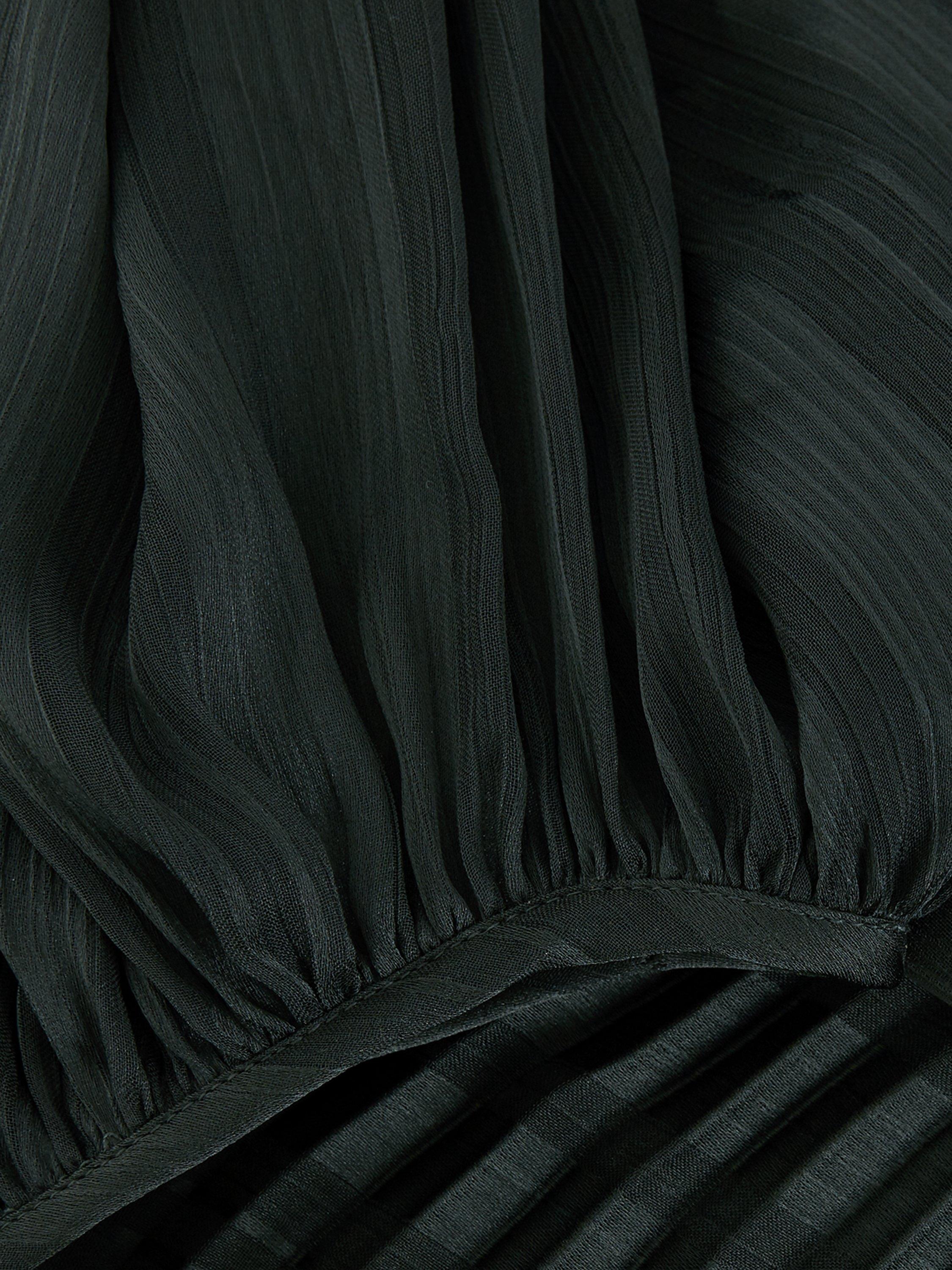 Product image 6 of 9, which shows Phase Eight Lucie Pleated Dress, Green, 6
