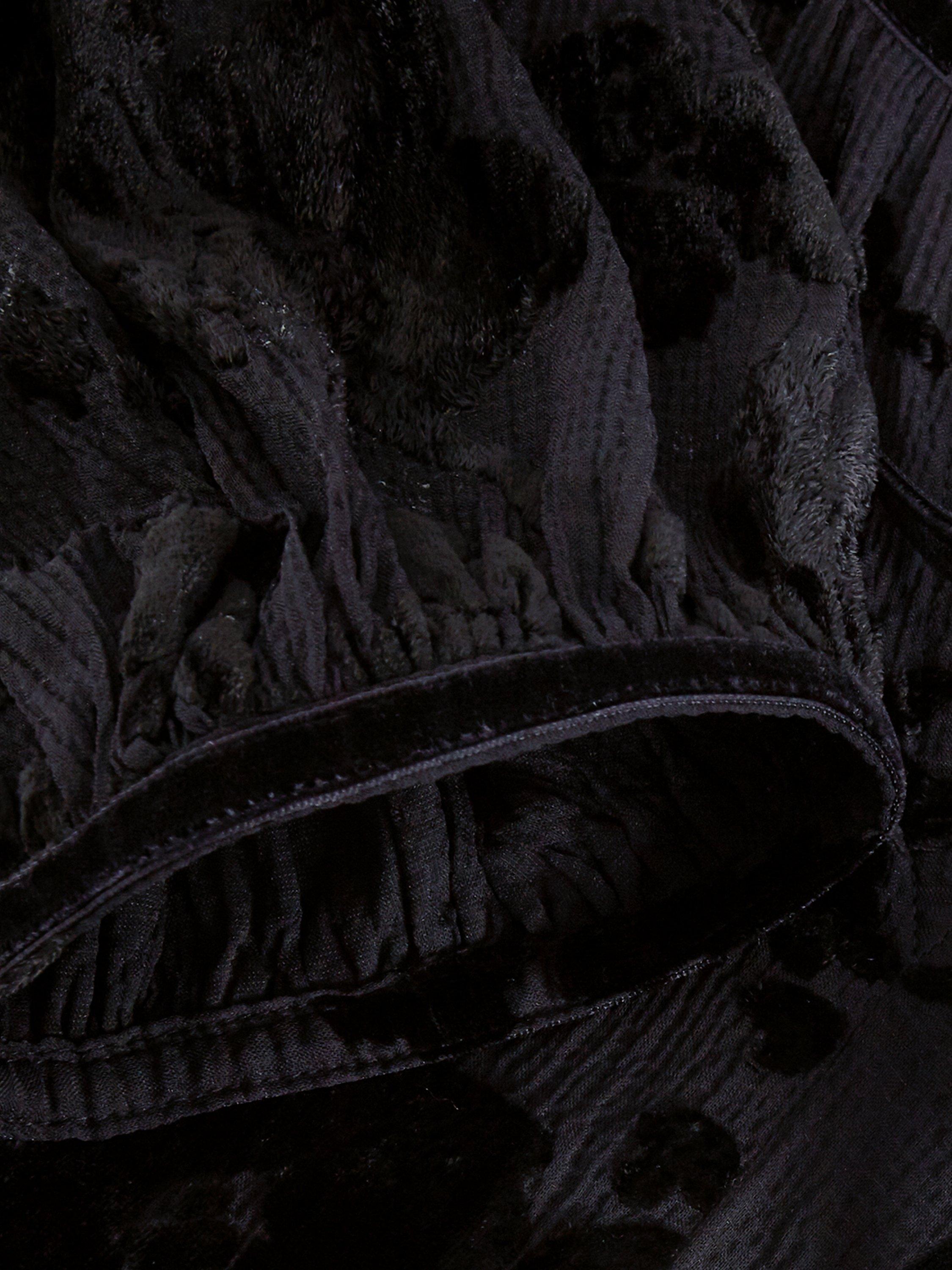 Product image 6 of 9, which shows Phase Eight Mila Velvet Mini Dress, Black, 6