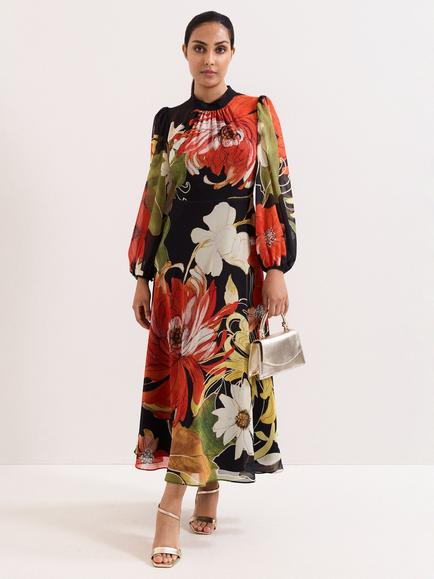 Phase Eight Petite Eve Floral Maxi Dress, Multi, Multi