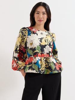 Phase Eight Ellis Peplum Hem Top, Multi, Multi