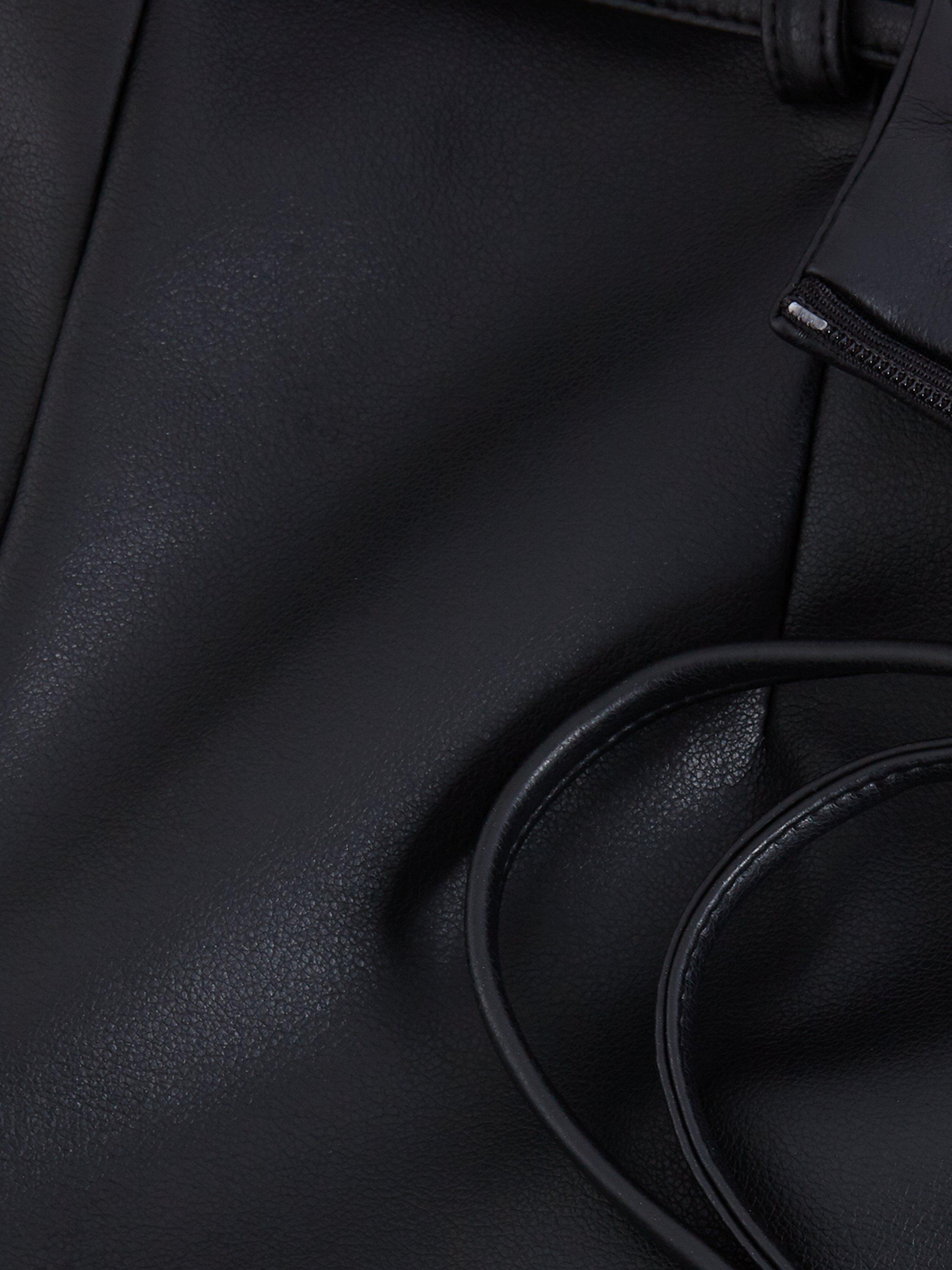 Product image 6 of 7, which shows Phase Eight Finlay Faux Leather Shorts, Black, 10